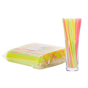 Picture of Compostable Plant-Based Drinking Straws - Assorted Colors